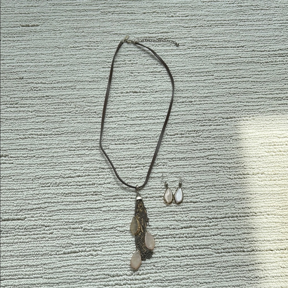 Pendant Necklace and Earrings